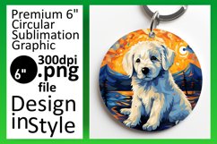 Dog Art Round Design for PNG Sublimation Projects Product Image 1
