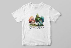 USA american house watercolor clipart Product Image 7