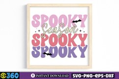 Spooky season SVG, Halloween Door Sign SVG Product Image 3