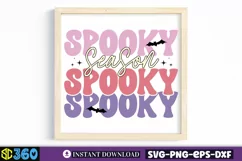 Spooky season SVG, Halloween Door Sign SVG Product Image 3