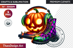 Halloween Character Boots - Spooky Gothic Clipart PNG Product Image 1