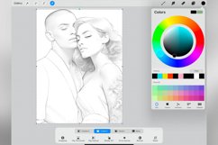 45 Procreate Wedding Couple Stamp Brushes Product Image 4