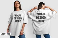 Female Shirt Mockup with Back View Jpeg &amp; Psd Product Image 1