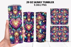 Flower Skinny Tumbler 20oz Wrap Design, Winter Tumbler Wrap Product Image 1
