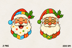 Patchwork Christmas Clipart | Cute Holiday PNG Product Image 1