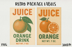 Vintage Food Label PNG Retro Pantry &amp; Packaging Clipart. Product Image 1
