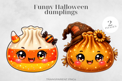 Cute Halloween Dumpling Clipart 2 PNGs Product Image 1