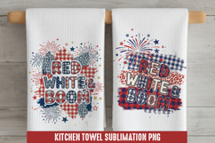 Red white &amp; - Kitchen Towel Sublimation, Kitchen Towel Product Image 1