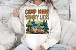 Camp More Worry Less PNG, Vintage Camper Sublimation Design Product Image 7