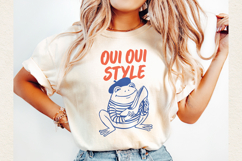 Paris Frog Quotes Bundle PNG SVG. Funny French Café Frogs. Product Image 8