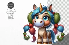 Whimsical clipart, Whimsical unicorn clipart, Funny clipart, Product Image 1