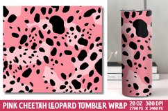 Pink Cheetah Leopard Tumbler Wraps Product Image 1