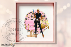 Girl Boss Hairstylist PNG Black Woman Salon Sublimation PNG Product Image 6
