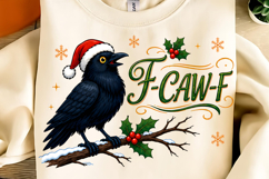 Funny Christmas PNG, Crow Raven, F-CAW- F PNG, Christmas PNG Product Image 5