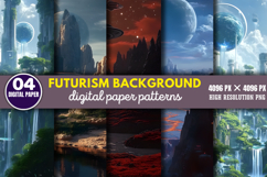 Futurism Background Digital Paper PNG Product Image 1