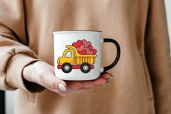 Glitter Dump Truck with Hearts PNG Product Image 5