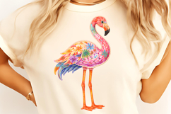Preppy Flamingo Trio PNG, Hello Summer Flamingo PNG, Summer Product Image 6