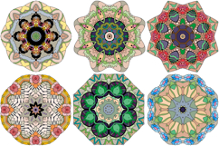 Decorative skulls and brains for coloring pages Product Image 4