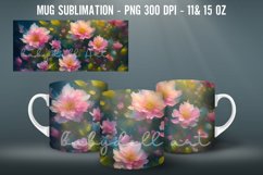 Flowers 3D Mug Sublimation PNG Mug Wrap Product Image 3