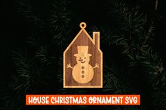 Christmas Ornament Building Cut File SVG,Houses Laser Cut Product Image 1