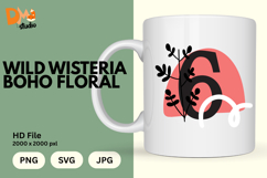 Wild Wisteria Boho Floral Monogram Product Image 1