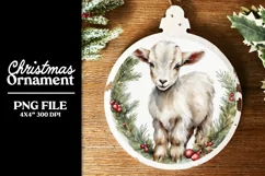 Christmas Baby Goat PNG Clipart for Sticker Coaster Ornament Product Image 5