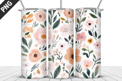 Flowers Tumbler Wrap | Sublimation Design | Tumbler PNG Product Image 1