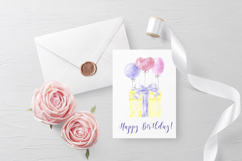Balloons and Gift Watercolor Sublimation PNG Graphic Product Image 2