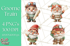 Gnome Train Clipart Holiday Express Clip Art Christmas Product Image 1