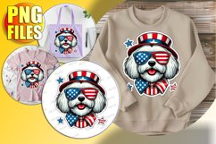 Fun Tote Bag Art PNG, American Dog Product Image 1