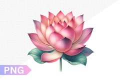 Lotus Sublimation - Clipart PNG Design Product Image 1