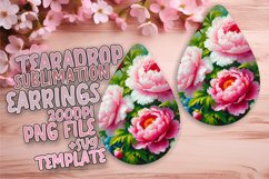 Cute Teardrop Earrings Design Template , Flower Product Image 1