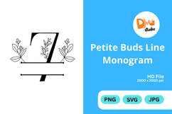 Petite Buds Line Monogram Product Image 1