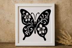 Elegant Floral Butterfly SVG Product Image 1