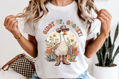 Giddy Up Goosey PNG - Cute Cowboy Western Goose Sublimation Product Image 6