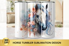 Horse Tumbler Sublimation Design Product Image 1