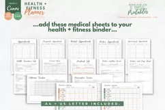 Health & Fitness Planner Canva Templates | 63 Pages | TERRA Product Image 7
