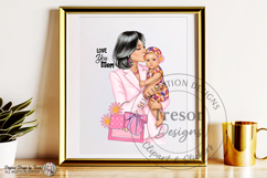 Mom Life Fashion Clipart Mother and Baby Love sublimation Product Image 9