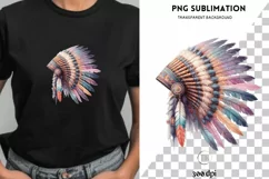 Digital Indian Headdress PNG, Native Owned Sublimation Print Product Image 1