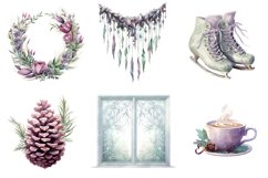 Stylish Winter Clipart Clipart, Set of 20 Png Bundle Product Image 2