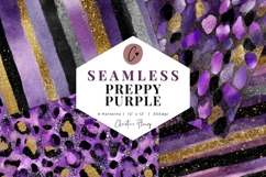 Seamless Preppy Purple Digital Paper Product Image 1
