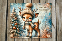 Christmas deer | 4 retro xmas Sublimation Tumbler designs P2 Product Image 3