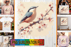 Cheerful PNG Sublimation Art, Birds Product Image 1
