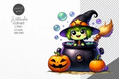 Halloween clipart, Witch clipart, Autumn clipart Product Image 1