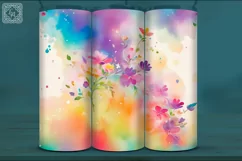 4 Spring Blossom Tumbler Sublimation, 20 oz Tumbler Wrap Product Image 4