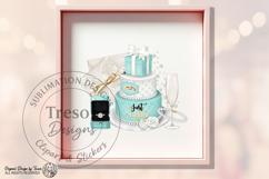 Wedding Cake PNG | Just Married Bridal Clipart Product Image 3