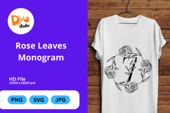 Rose Leaves Monogram Product Image 1