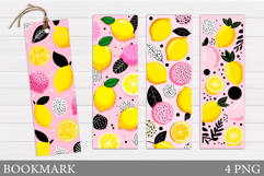 Lemons Bookmark Design. Summer Bookmark Printable Product Image 1