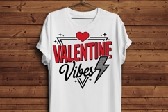 Valentine Vibes PNG | Retro Valentine Lightning Bolt PNG Product Image 4