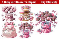 Baby Girl Desserts Clipart PNG Product Image 1